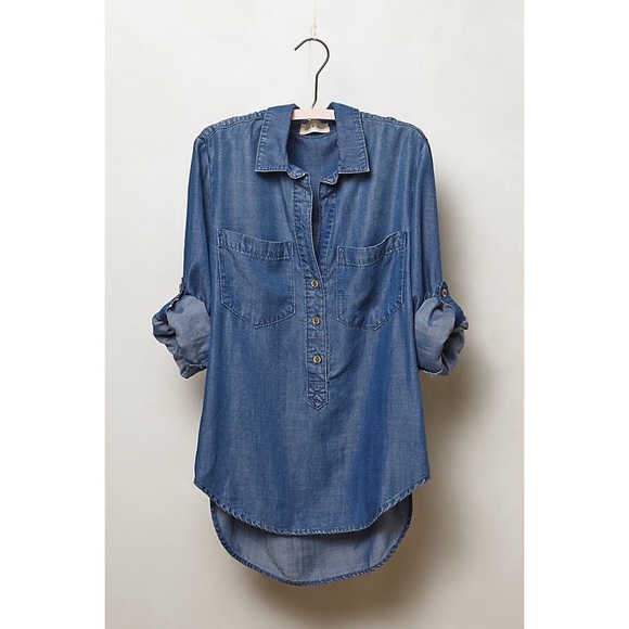 Anthropologie Tops - Cloth & Stone Chambray Popover